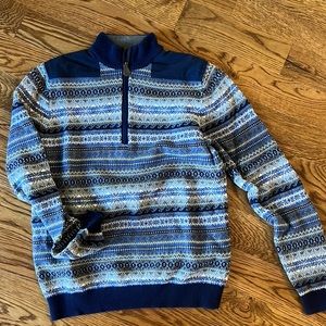Vineyard Vines boys Fair Isle quarter zip